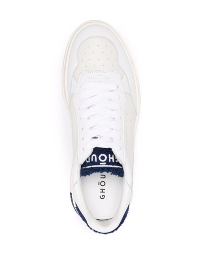 Shop Ghoud Perforated Panelled Sneakers In White