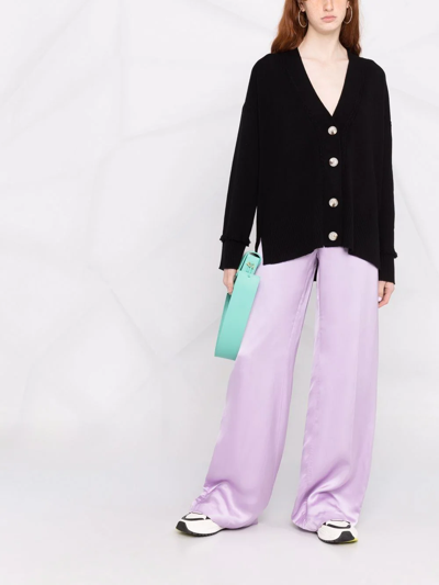 Max & Moi Cashmere V-neck Cardigan In Black