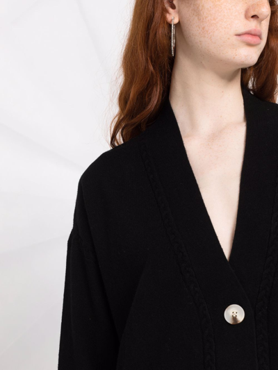 Max & Moi Cashmere V-neck Cardigan In Black
