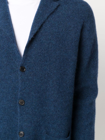 Shop Roberto Collina Button-up Knit Cardigan In Blue