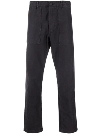 Shop Orslow Straight-leg Chino Trousers In Black