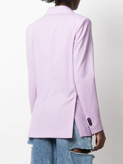 Dsquared2 Notched-lapel Single-breasted Blazer In Purple