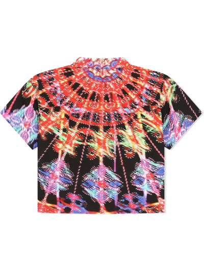 Shop Dolce & Gabbana Luminarie Camp Collar Graphic-print Shirt In Black