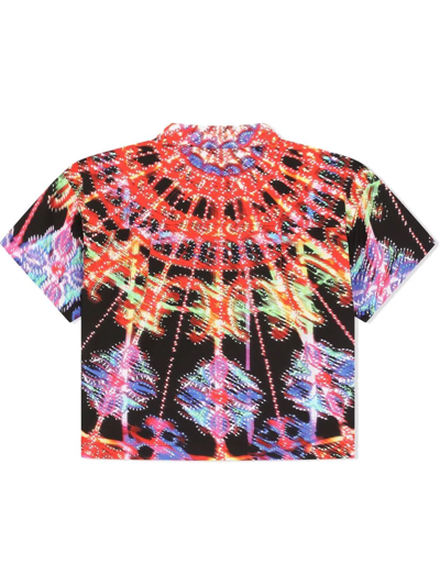 Dolce & Gabbana Luminarie Camp Collar Graphic-print Shirt In Black