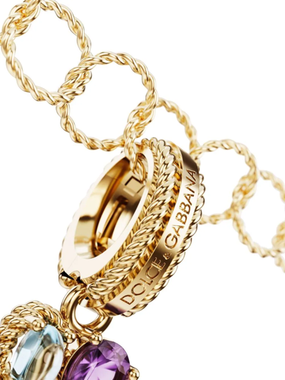 Shop Dolce & Gabbana 18kt Yellow Gold Number 2 Gemstone Pendant