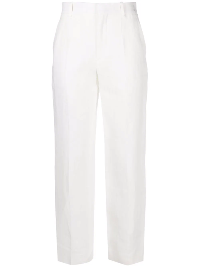 Chloé High-waisted Straight-leg Trousers In White