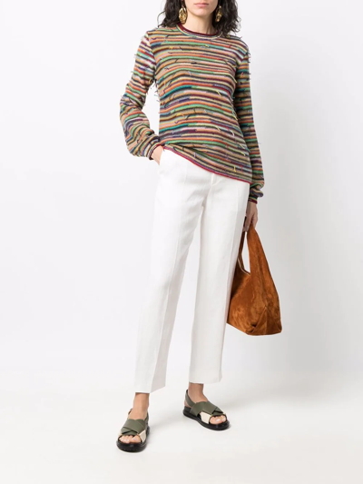 Chloé High-waisted Straight-leg Trousers In White