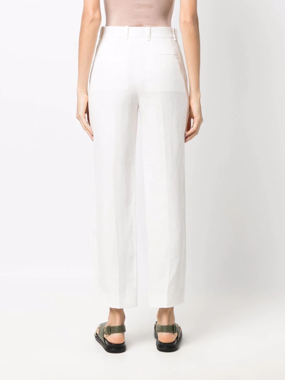 Chloé High-waisted Straight-leg Trousers In White