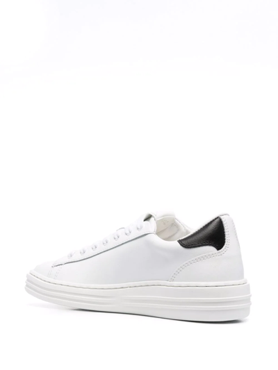 Shop Msgm Iconic Cupsole Low-top Sneakers In White