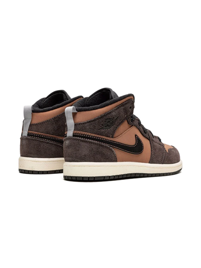Shop Jordan 1 Mid Se "dark Chocolate" Sneakers In Brown