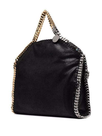 Stella Mccartney Black Tote Piccola Falabella Handbag In Black