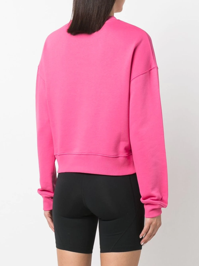 Shop Chiara Ferragni Embroidered-logo Sweatshirt In Pink