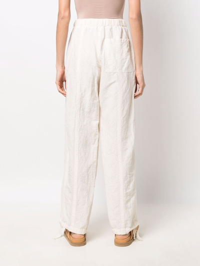 Jil Sander Trousers With Drawstring In White