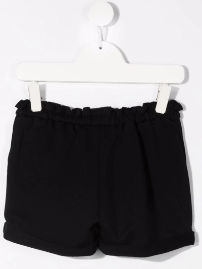 Shop Givenchy Logo Drawstring Shorts In Black