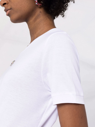Dolce & Gabbana Crystal-embellished Round-neck T-shirt In White
