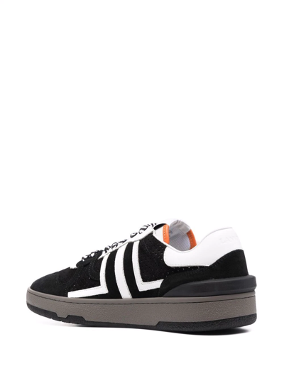 Shop Lanvin Clay Lace-up Sneakers In Black