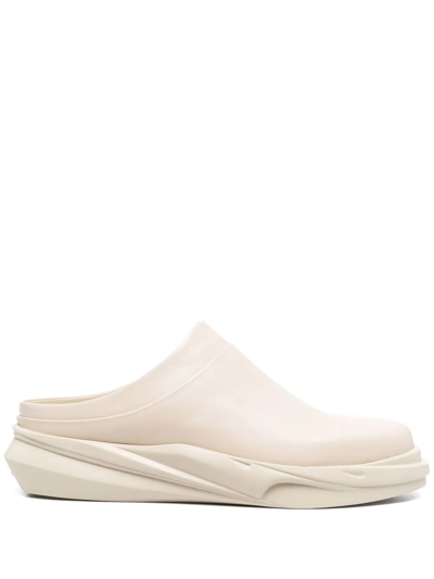 Shop Alyx Round-toe Chunky-sole Slides In Neutrals