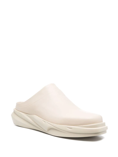 Shop Alyx Round-toe Chunky-sole Slides In Neutrals