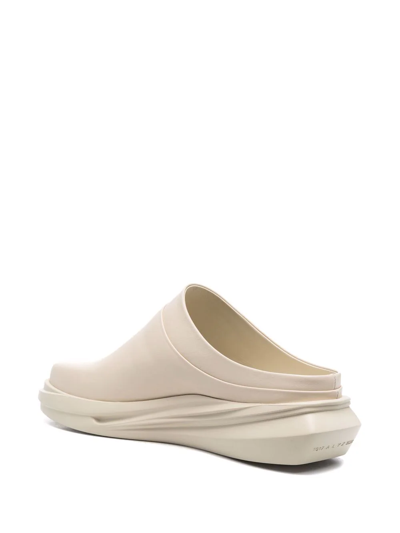 Shop Alyx Round-toe Chunky-sole Slides In Neutrals