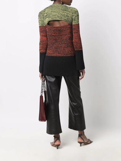 Colville Panelled Cut-out Jumper In Orange