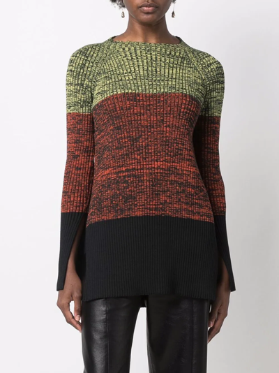 Colville Panelled Cut-out Jumper In Orange
