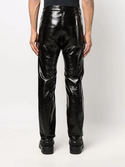 Courrèges High-shine Skinny Trousers In Black