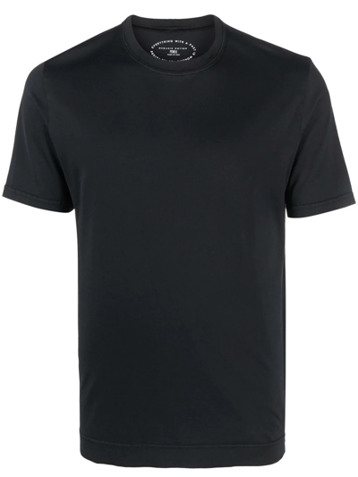 Shop Fedeli Shortsleeved Crewneck T-shirt In Black