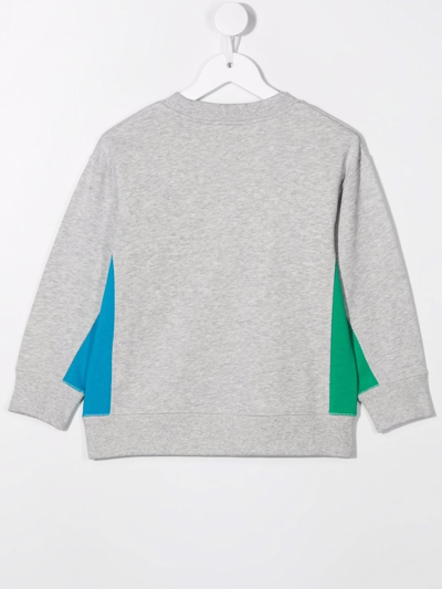 Shop Stella Mccartney Colour-block Fleece Sweatshirt In Grey