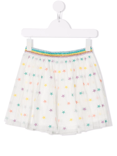Shop Stella Mccartney Star-print Tulle Skirt In White