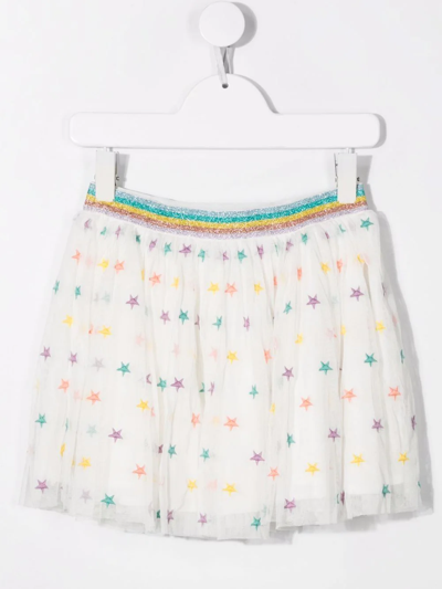 Shop Stella Mccartney Star-print Tulle Skirt In White
