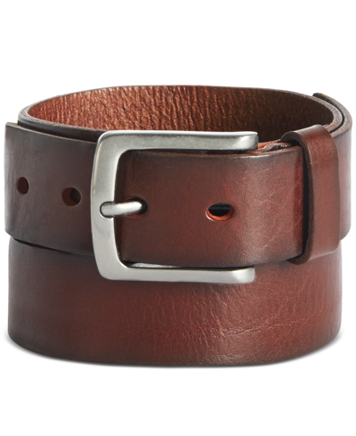 Shop Perry Ellis Portfolio Men's Better Brown Leather Belt