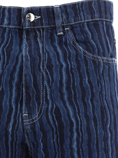 Shop Marni "funny Stripe" Jeans In Blue