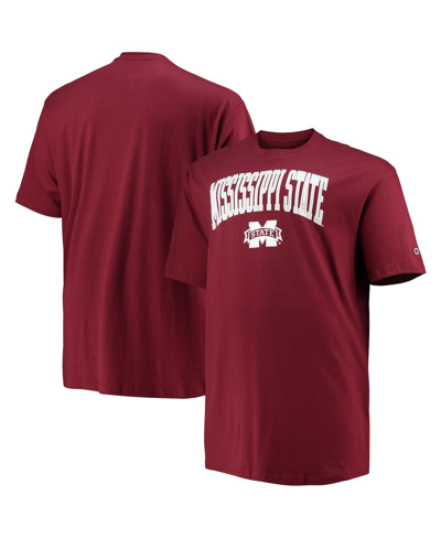 Champion Men's  Maroon Mississippi State Bulldogs Big And Tall Arch Over Wordmark T-shirt In Maroon
