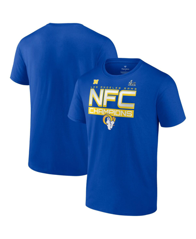 Fanatics Branded Royal Los Angeles Rams 2021 Nfc Champions Big & Tall Iconic Slant T-shirt In Royal
