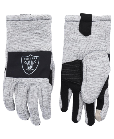 Shop Foco Men's  Gray Las Vegas Raiders Team Knit Gloves