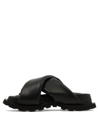 Shop Jil Sander Padded Sandals In Black  