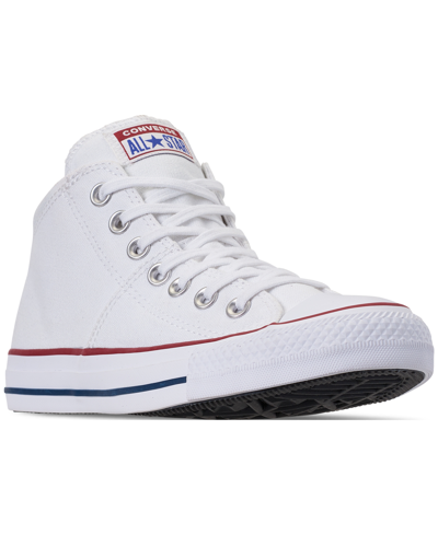 Shop Converse Women's Chuck Taylor Madison Mid Casual Sneakers From Finish Line In White/white/white