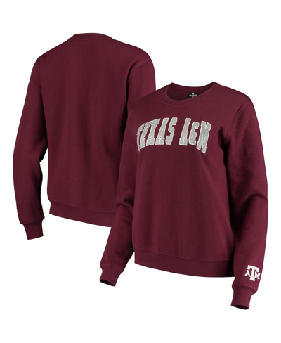 Colosseum Women's  Maroon Texas A&m Aggies Campanile Pullover Sweatshirt In Maroon