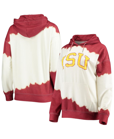 Shop Gameday Couture Women's  White, Cardinal Iowa State Cyclones For The Fun Double Dip-dyed Pullover Hoo In White/cardinal