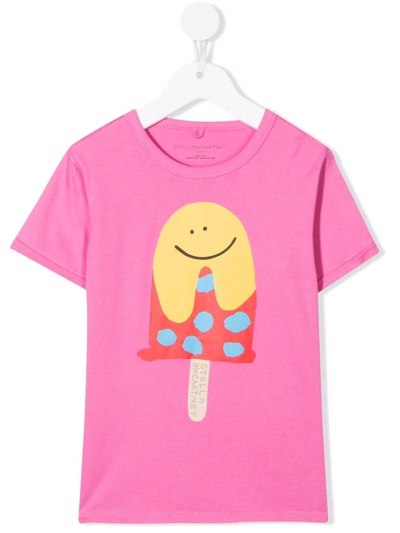Shop Stella Mccartney Ice-cream Print T-shirt In Pink