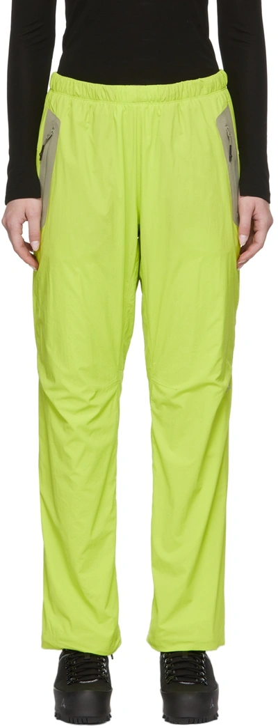 Shop Arc'teryx System A Yellow Metric Insulated Pants In Limelight