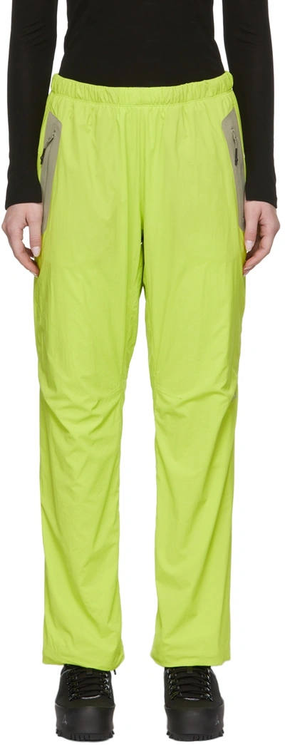 Yellow Metric Insulated Pants In Limelight