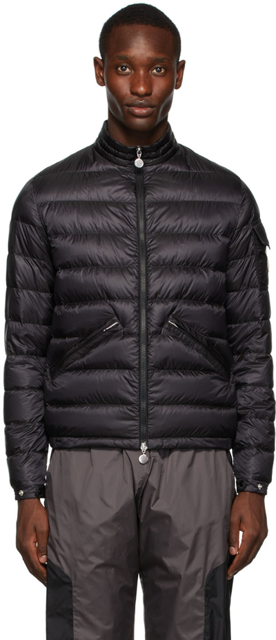 Shop Moncler Black Down Agay Jacket In 999 Black