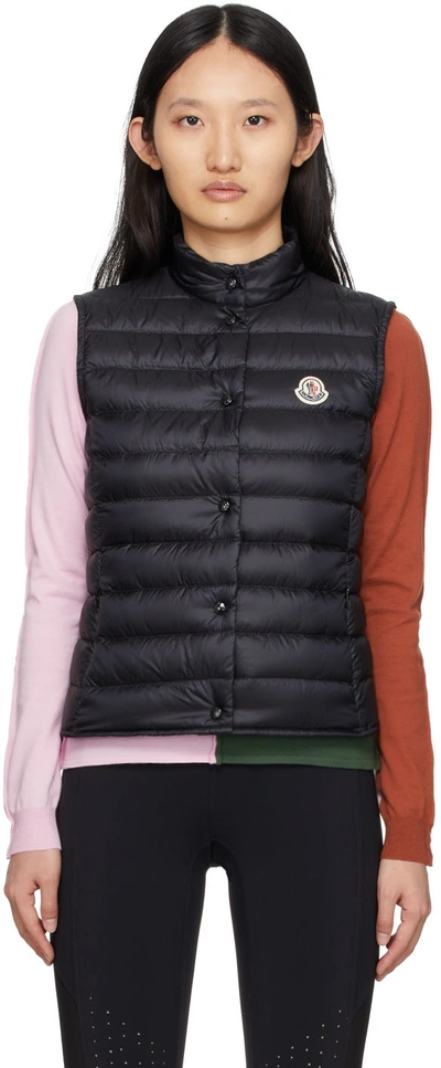Moncler Liane Quilted Shell Down Vest In 999 Black