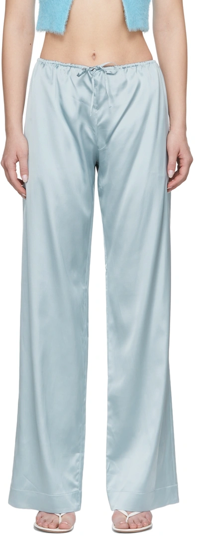 Shop Jacquemus Blue 'le Pantalon Mentalo' Lounge Pants In 320 Light Blue