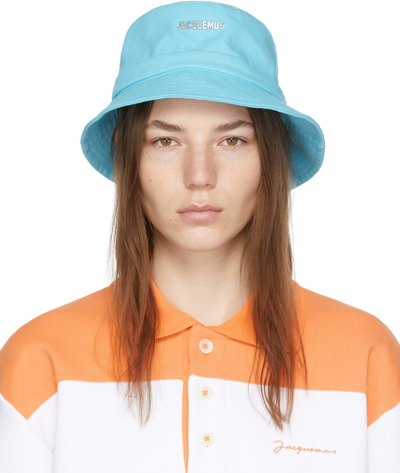Shop Jacquemus Blue La Montagne 'le Bob Gadjo' Bucket Hat In 340 Turquoise