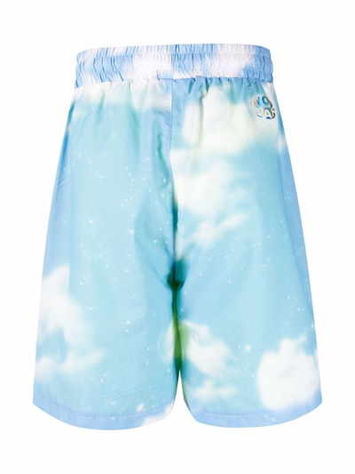 Shop Barrow Crepe Shorts In Nylon In Light Blue