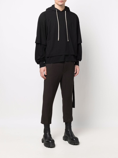 Shop Rick Owens Drkshdw Felpa Hustler In Black