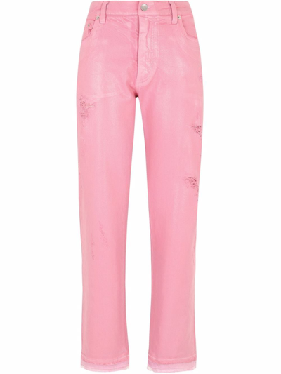 Shop Dolce & Gabbana Jeans Loose In Pink