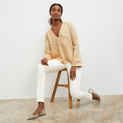 Shop M.m.lafleur The Annette Top - Everyday Twill In Butter